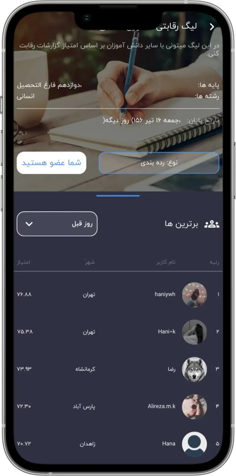 لیگ رده بندی